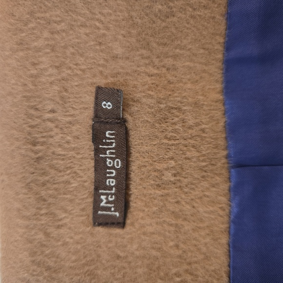 J. Mclauglin Womens Wool Cashmere Button Down Blazer Jacket Tan Brown Size 8 - Picture 11 of 12